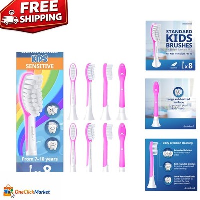 Colorful Replacement Brush Heads for Philips Sonicare Kids, Age 7-10, Pack of 8