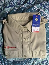 Scouting America BSA Uniform Shirt Womens 2xL Tan Short Sleeve Official Scout