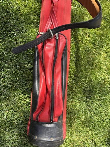 Jones Sports Red Black Canvas Carry Bag W/Trouper Strap Rare Very Good Condition - Picture 2 of 9