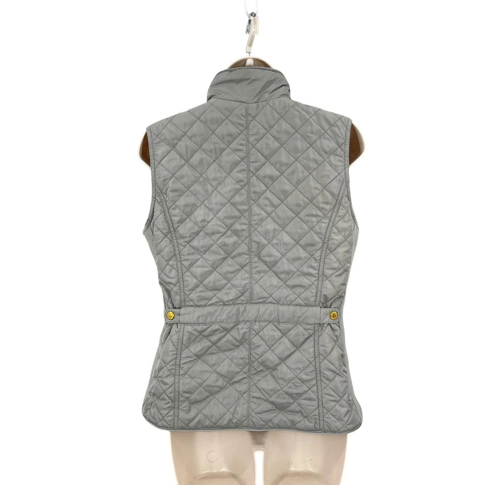 Adrienne Vittadini Puffer Vest Women Size S Academia Outdoors Gray Quilted Zip - Image 2 of 4