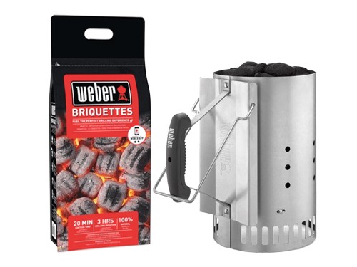 KIT CIMINIERA WEBER + 2KG BRIQUETTE