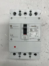 NEW IN BOX G.E. FBH36TE020RL CIRCUIT BREAKER 20A 3P 480V RECORD PLUS