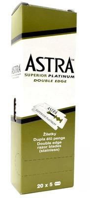 Astra Superior Platinum Double Edge 100 Rasierklingen 20 x 5 Stück 5er Pack