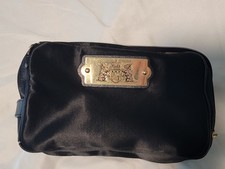 Juicy Couture Black Cosmetic Bag with Gold Emblem 