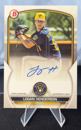 Logan Henderson #PPA-LH 2023 Bowman Paper Prospect Autographs card