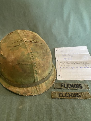 Original Vietnam War M1 Helmet River Rats Navy Corpsman Combat Helmet Salty Rare