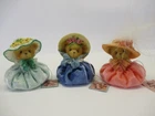 Cherished Teddies Enesco Figurines  3 Beanbag Hug Friends Love  GC