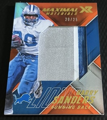2017 Barry Sanders Lions 20/25 Panini XR Materials Jumbo 3-Color Jsy ## Patch