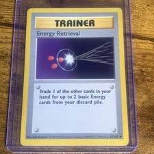 Energy Retrieval [1st Edition] #81 Prices | Pokemon Base Set | Pokemon Cards