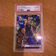 Panini Victor Wembanyama 2023-24 Phoenix Blue Ice Rookie #256 PSA 10 Spurs