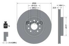 2x PAGID Bremsscheibe innenbelüftet Ø330mm für VW ID.3 E11 E12 Cupra Born