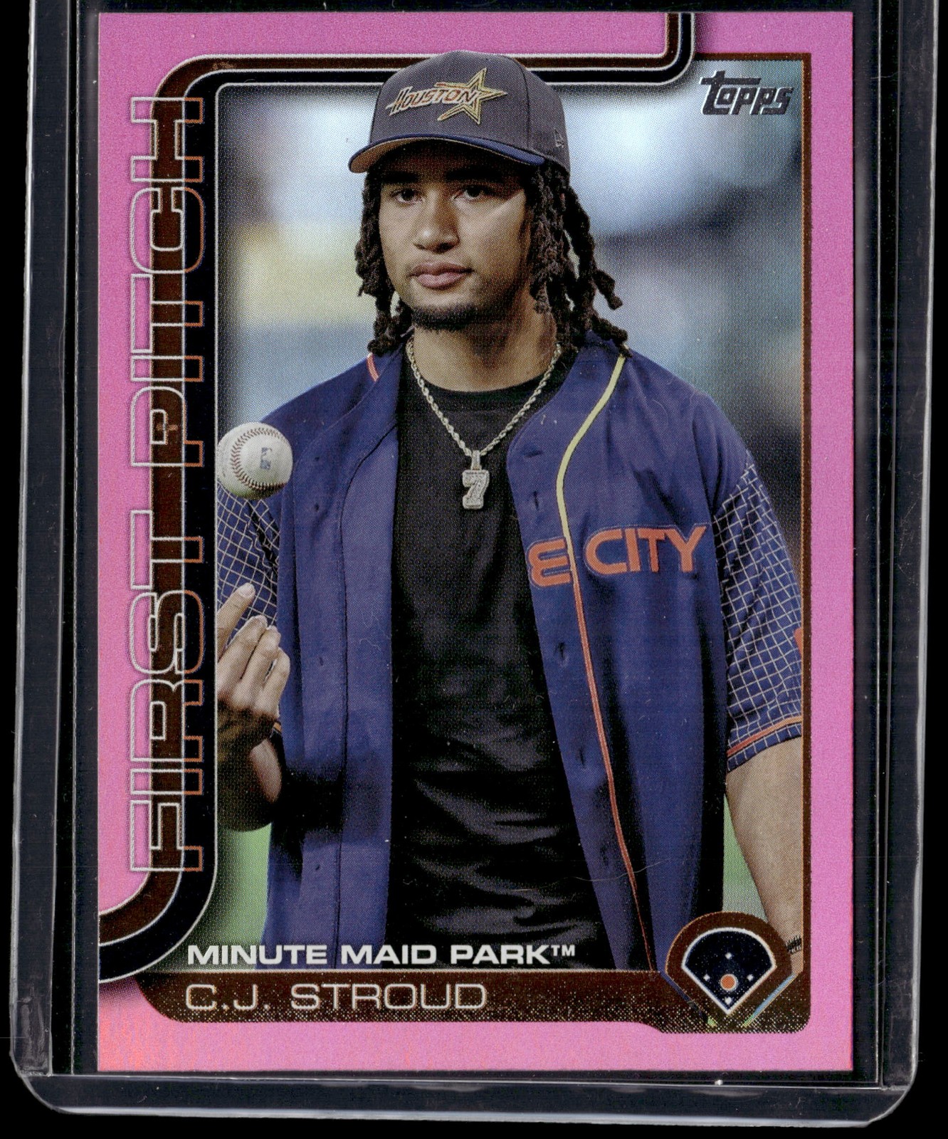 2025 Topps #FP-10 C.J. Stroud First Pitch Pink (Series One)