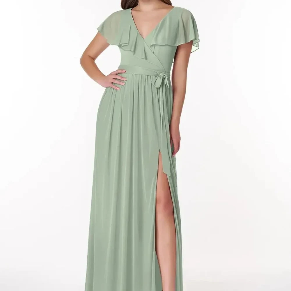 chiffon pleated dress A-LINE LUMINESCENT BY LADIVINE CD413 MAUVE / 14 this little white dress Green Sequin Dress Emerald Color:Powder Blue Print style_matching set