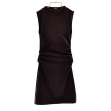 Quince Women Stretch Cotton Jersey Mock Neck Mini Dress Espresso S