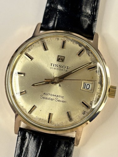 TISSOT Visodate Seastar Vintage 1970’s Men’s Automatic Gold Dress Watch - Picture 4 of 5