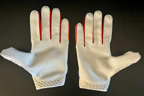 RARE Under Armour men's NFL Miami Dolphins SPOTLIGHT Football Skill Gloves sz L - Picture 4 of 4