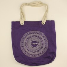 KRIPALU purple canvas tote bag zippered insid...