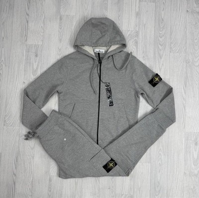 Stone Island Tracksuit Hoodie Cargo Joggers Grey Men's Small