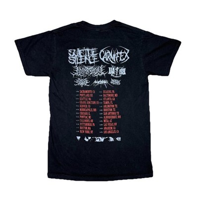 2022 Chaos And Carnage Tour Shirt Mens Size S / M Metal Band Tee Black Y2k Rock