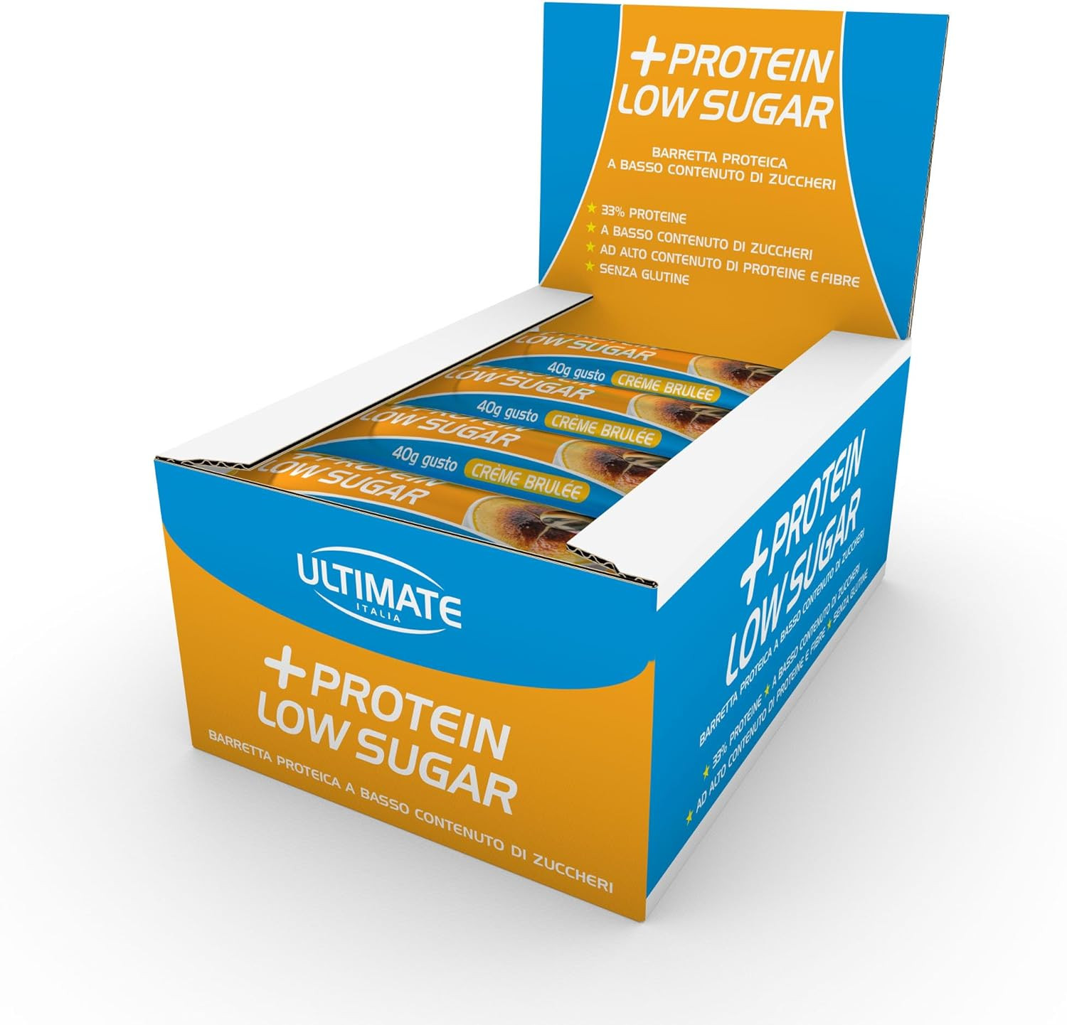 Ultimate Protein Low Sugar Creme Brulèe 16x40g - Barretta 33% Proteine