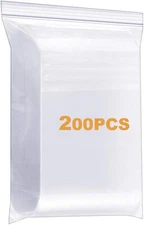 200 pack small thick clear zip bags heavy duty jewelry coin pill storage