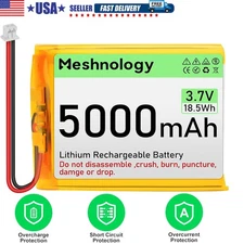 3.7V 5000mAh 1s Lithium Lipo Rechargeable Battery JST 1.25 For Arduino Nodemcu