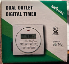 BN-LINK 7 Day Heavy Duty Dual Outlet Digital LCD Programmable Timer