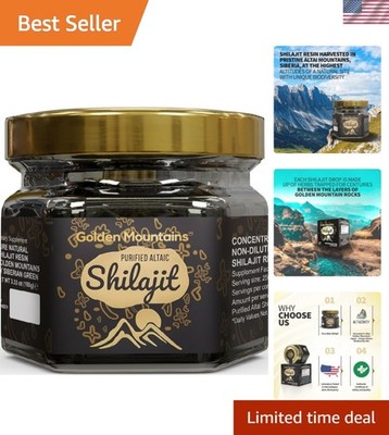 Pure Authentic Siberian Altai Golden Mountains Shilajit Resin 100g 3.53oz - M...