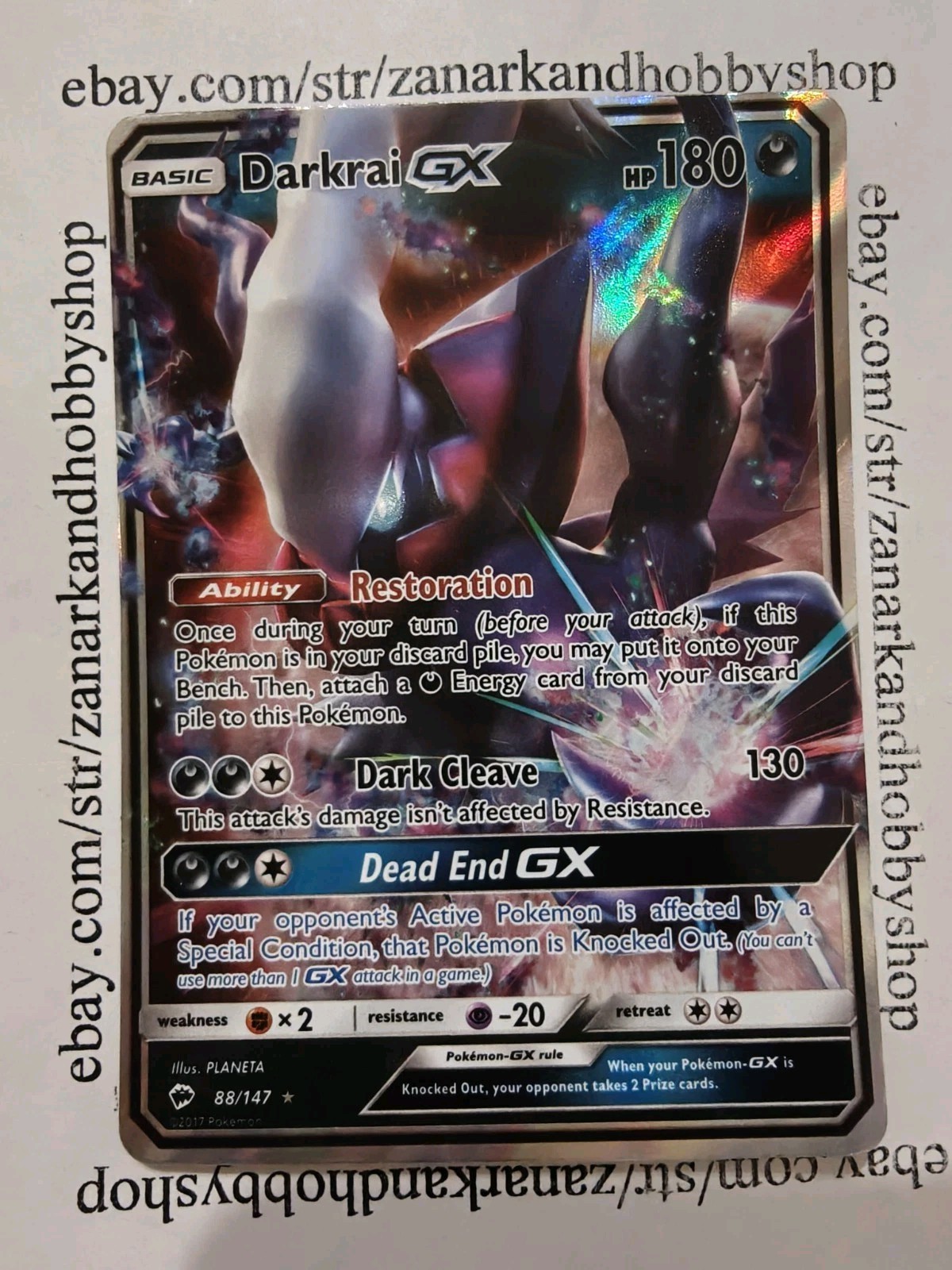 Pokemon Darkrai GX 88/147 Burning Shadows LP