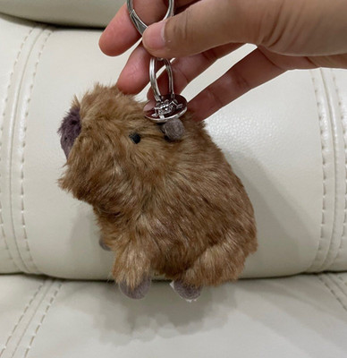 Jellycat Clyde Capybara Bag Charm – Soft Plush Keychain Toy
