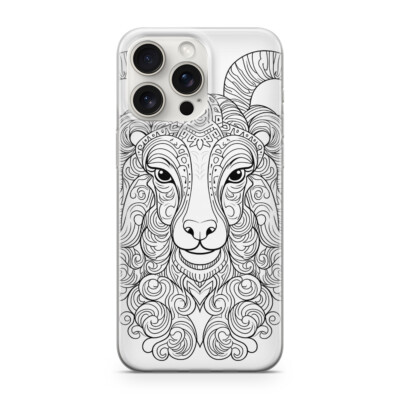 MANDALA ANIMAL Handy Hülle Schutz iphone 13 PRO Motiv Schaafskopf M5