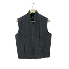 Wyoming Traders Medium Sierra Wool Vest Charcoal Gray Sleeveless Jacket Womens