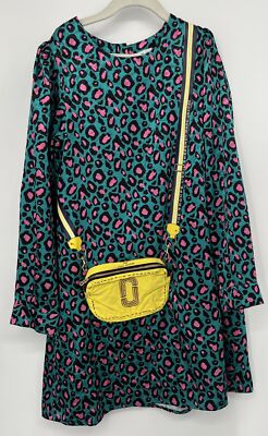 The Marc Jacobs pink black and green animal print girls dress size 10