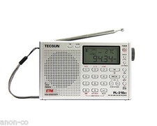 TECSUN PL-310ET Silver Color PLL DSP Multi Band Radio ENGLISH VERSION
