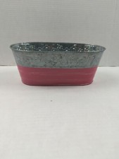 Flower Arrangement Metal Dish Metal Pink Daisy Vase Easter Spring Centerpiece