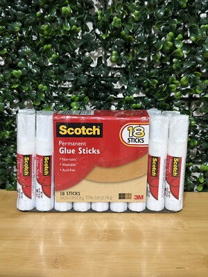 New & Sealed Scotch 3M Permanent Glue Sticks 24 Pack Non Toxic-FAST SHIPPING!!