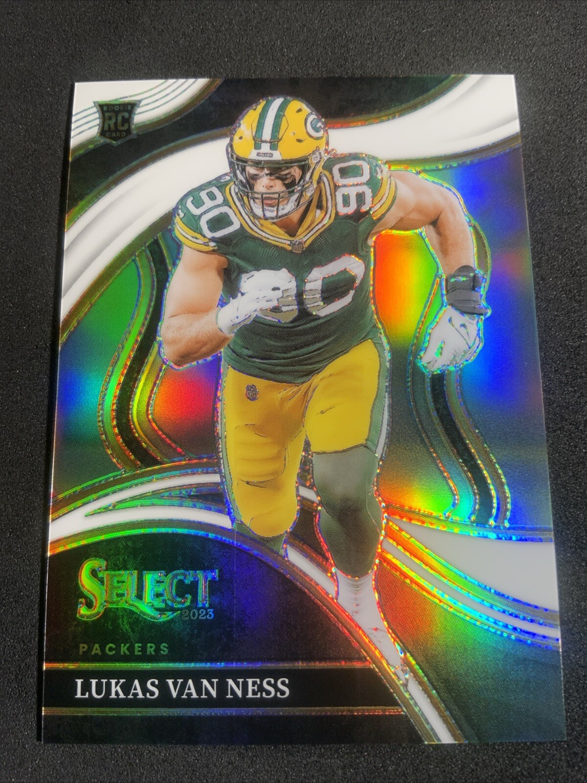 2023 Panini Select Lukas Van Ness Rookie Club Level White Prizm 5/35 PACKERS 239