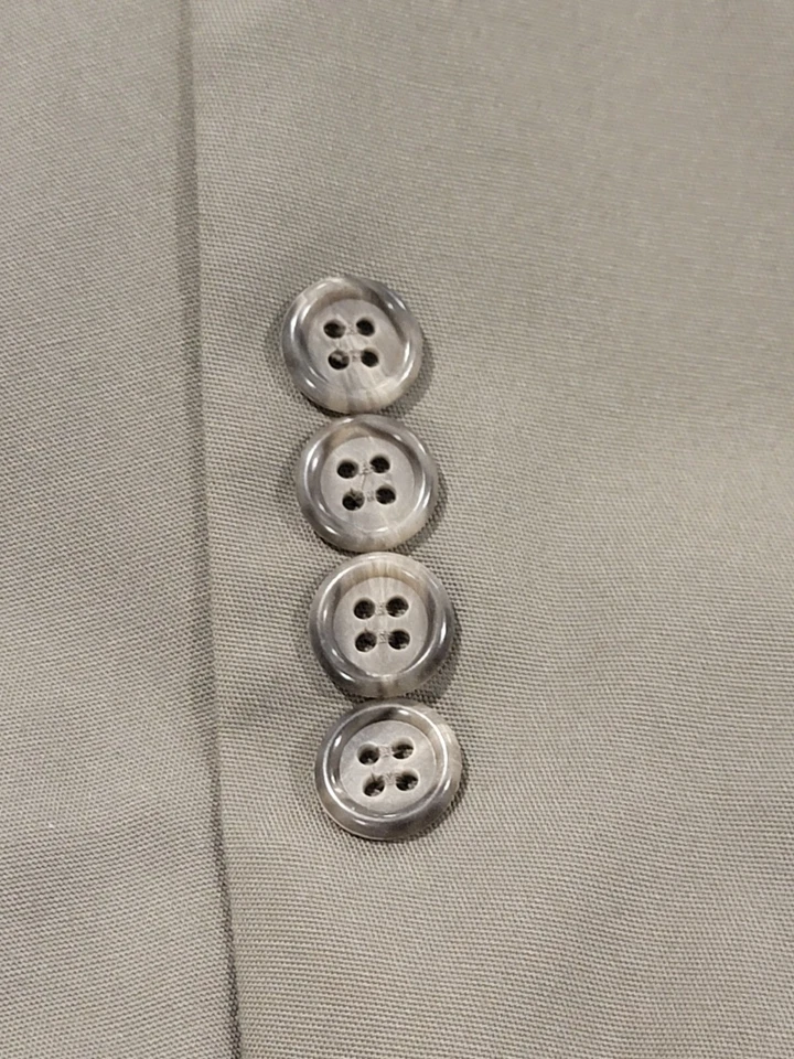 42R Men's Vintage Brooks Brothers 346 2 Piece Suit Olive Khaki Beige (36x28) - Image 4 of 4