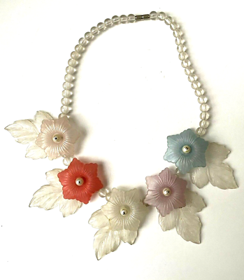 Collier Ras-du-Cou Vintage Argenté – Motif Fleur – Bijou Fantaisie Rétro