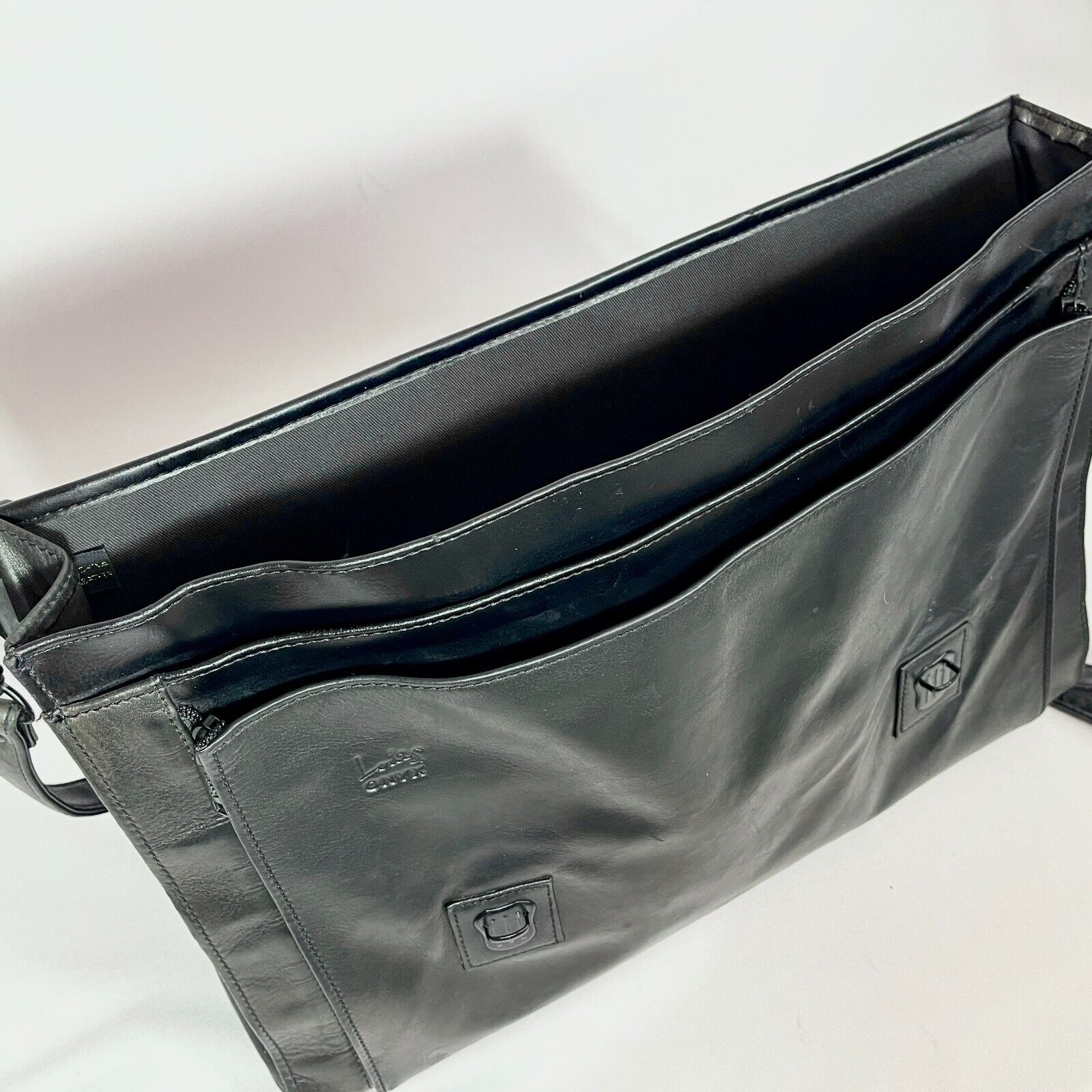 LODIS Black Leather Executive Laptop Bag Briefcas… - image 10