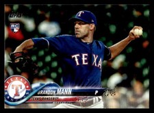 2018 Topps Update #US208 Brandon Mann Rookie Card Texas Rangers