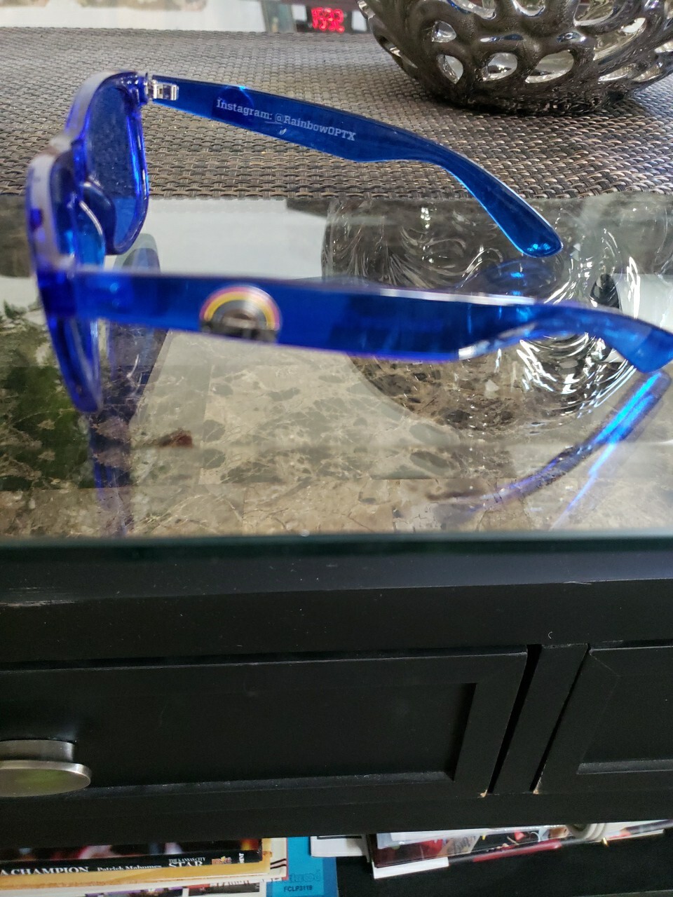 Rainbow OPTX Translucent Blue Sunglasses - image 2