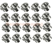 Stainless Steel 3/8"-16 to 1/4"-20 Reducer Bushing for Monotripod Tripod x 20pcs