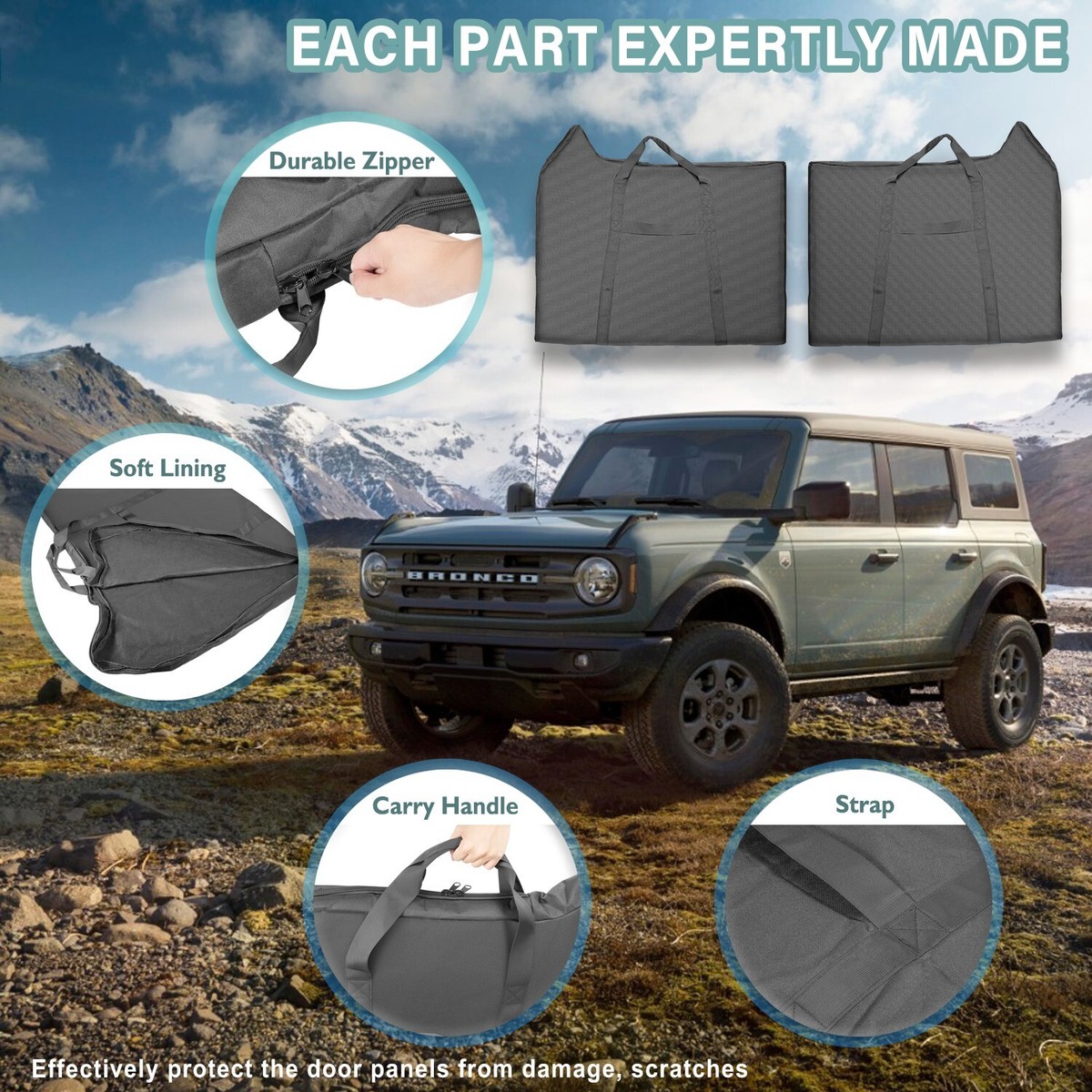 Hard Top Storage Bag For Ford Bronco 2021-2024 - Roof Panel Storage, Fits 2-Door & 4-Door Models - View #9