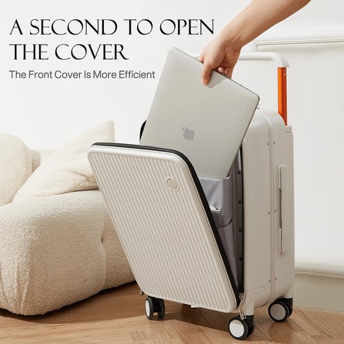 Unisex Rolling Luggage Laptop Pocket Slot Suitcase Travelling Trolley Organizers - Picture 2 of 28