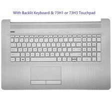 new Palm rest Backlit Keyboard Touchpad For HP 17-BY 17-CA L92783-001 Silver