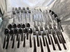 INTERNATIONAL STAINLESS FLATWARE 50 pieces pcs forks spoons knives