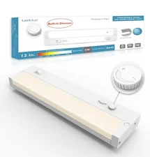 LED Under Cabinet Lighting Built-in Dimmer Plug in or Hardwired12 Inch 6W Dim...