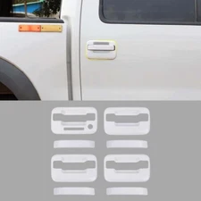 4x White 2004-14 For Ford F150 Truck Handle + w/ Keypad & PSG Keyhole Cover Trim
