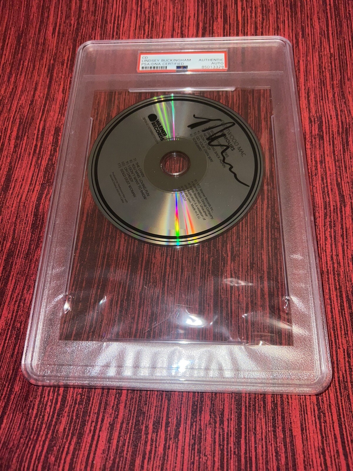 Lindsey Buckingham Signed Fleetwood Mac Rumours CD PSA/DNA Encap 